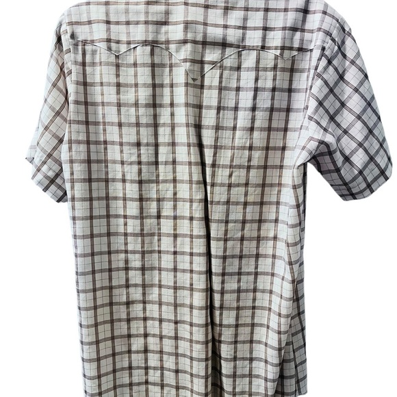 Tem Tex Vintage Pearl Snap Short Sleeve Plaid Western Shirt Size 15.5 Men's - Picture 5 of 6